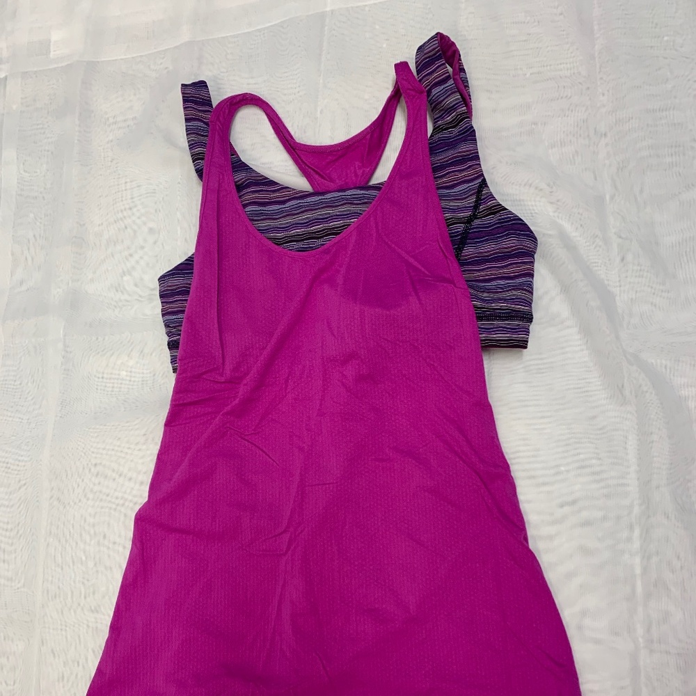Lululemon Athletica Purple tank with Built in Bra